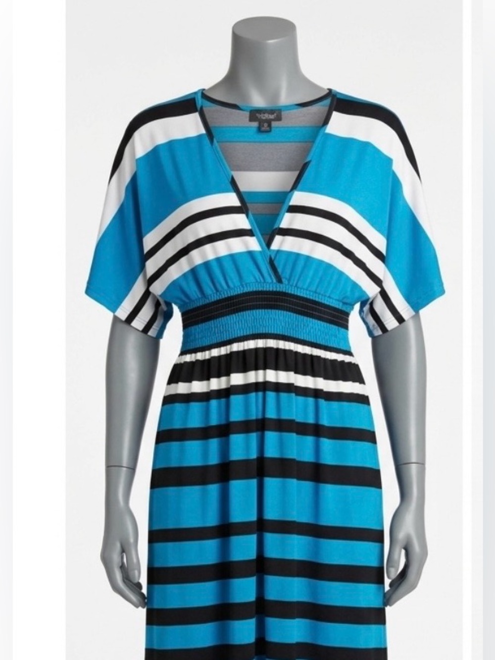 Hypnotik Strip Women Dress V Neck Lightweight Size L-XL